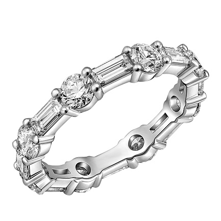 Кольцо из белого золота с бриллиантами