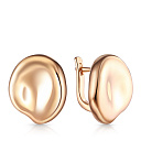 Серьги с английским замком из серебра с позолотой