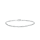 Браслет автомат из серебра, плетение двойное панцирное