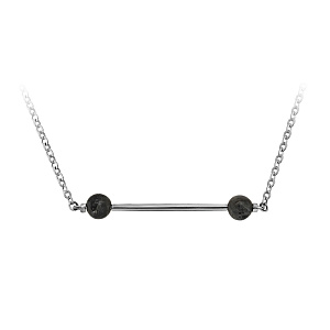 Колье из серебра с лабрадоритами