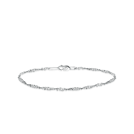 Браслет автомат из серебра, плетение двойное панцирное