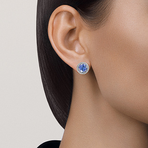 Пусеты из белого золота