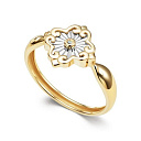Кольцо из желтого золота с бриллиантом