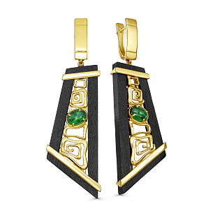 Серьги с английским замком из серебра