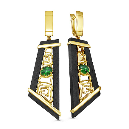 Серьги с английским замком из серебра с фианитами