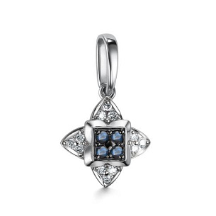 Подвеска из белого золота с бриллиантом