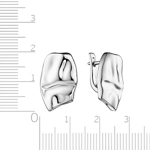 Серьги с английским замком из серебра