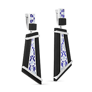 Серьги с английским замком из серебра