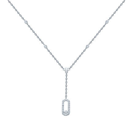 Колье из белого золота с бриллиантами