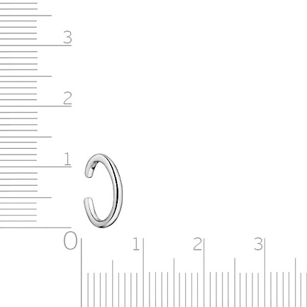 Серьга одиночная из серебра