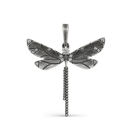 Подвеска из серебра с фианитами