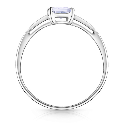 Кольцо из серебра с фианитом