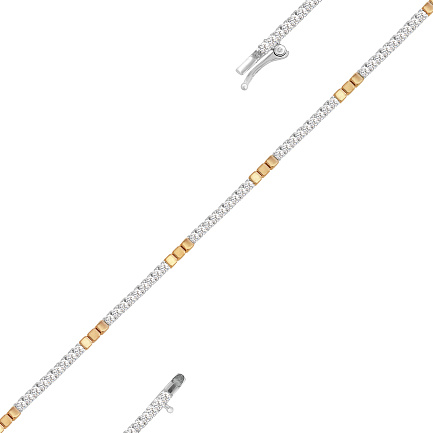 Браслет из красного золота с бриллиантами