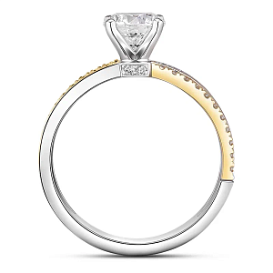 Кольцо из белого золота с бриллиантами