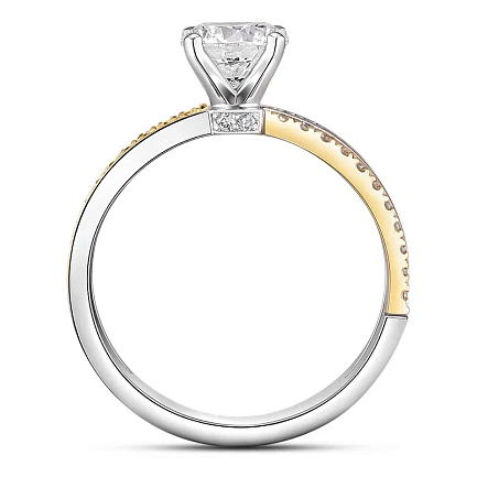 Кольцо из белого золота с бриллиантами