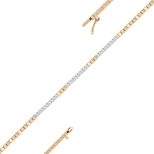 Браслет из красного золота с бриллиантами