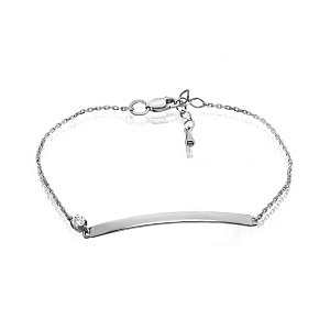 Браслет из белого золота с бриллиантом