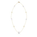 Колье из желтого золота с бриллиантами, жемчугом