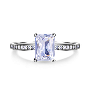 Кольцо из серебра с фианитом