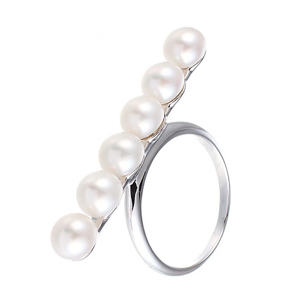 Кольцо из серебра с жемчугом