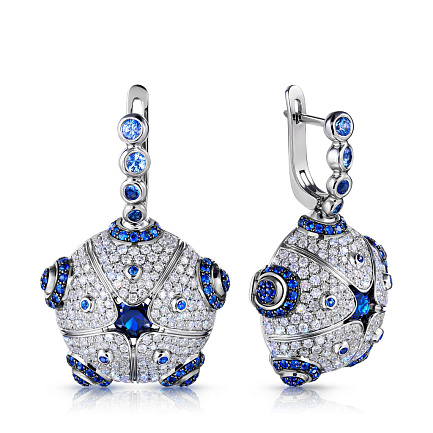 Серьги из белого золота