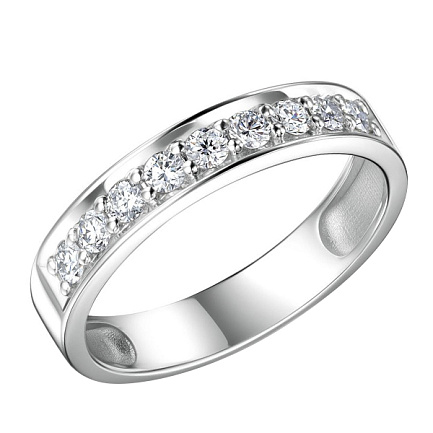Кольцо из белого золота с бриллиантами