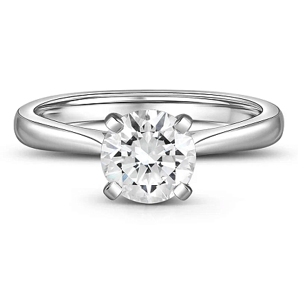 Кольцо из белого золота с бриллиантом