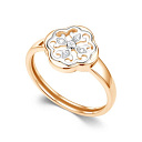 Кольцо из красного золота с бриллиантами