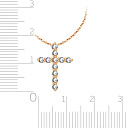 Колье из красного золота с бриллиантами, плетение якорное