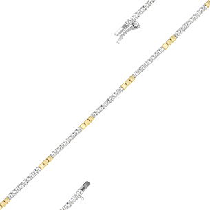 Браслет из желтого золота с бриллиантом