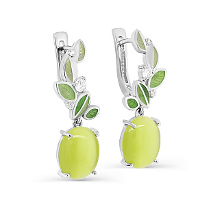 Серьги с английским замком из серебра