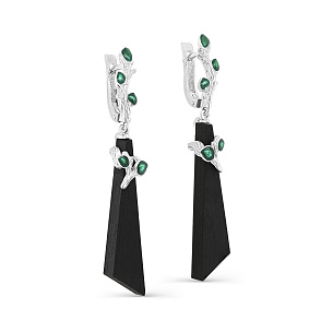 Серьги с английским замком из серебра