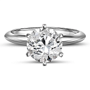 Кольцо из белого золота с бриллиантом