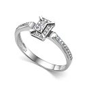 Кольцо из белого золота с бриллиантами