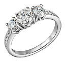 Кольцо из белого золота с бриллиантами