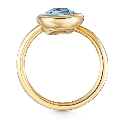 Кольцо из желтого золота с топазом