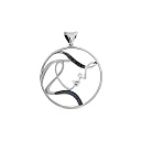 Подвеска из серебра с фианитами