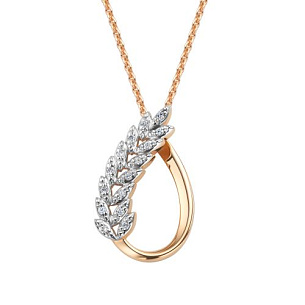 Колье из красного золота с бриллиантом