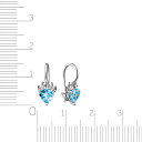 Серьги из серебра с фианитом
