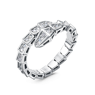 Кольцо из белого золота с бриллиантом