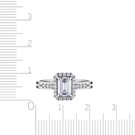 Кольцо из белого золота с бриллиантами