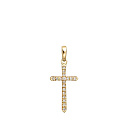 Крест из желтого золота с бриллиантами