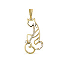 Подвеска из серебра с фианитами