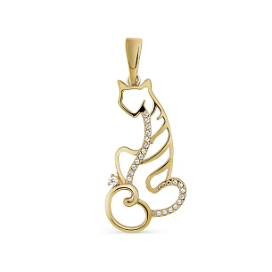 Подвеска из серебра с фианитом