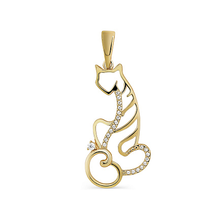 Подвеска из серебра с фианитами