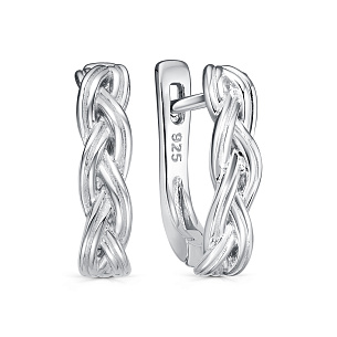 Серьги с английским замком из серебра