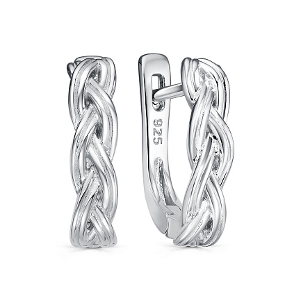 Серьги с английским замком из серебра