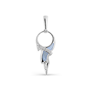 Подвеска из серебра с фианитами