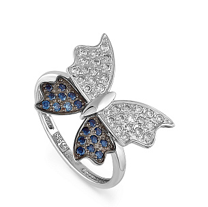 Кольцо из белого золота с бриллиантом