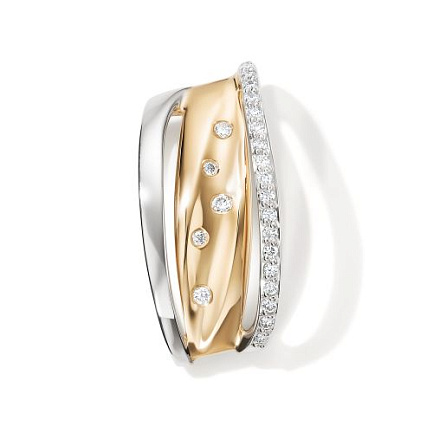 Подвеска из красного золота с бриллиантами